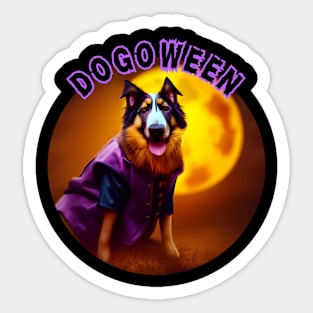 Dog Dressed for Halloween Sticker